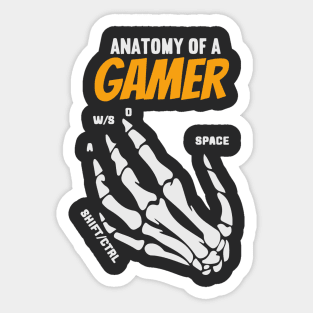 Anatomy Of Gamer Funny Sticker
